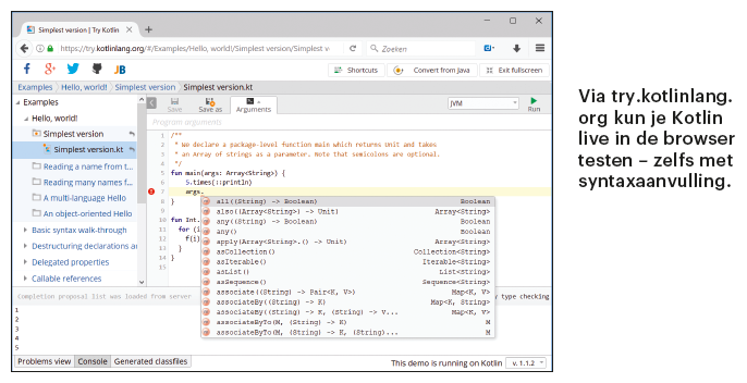 Programmeren voor Android met Kotlin - web