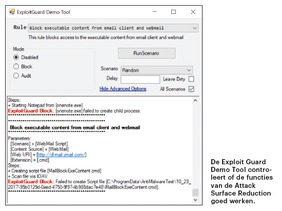 Windows 10 beveiliging - Exploit Guard