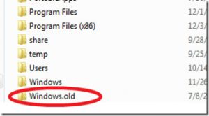 vorige versie windows.old