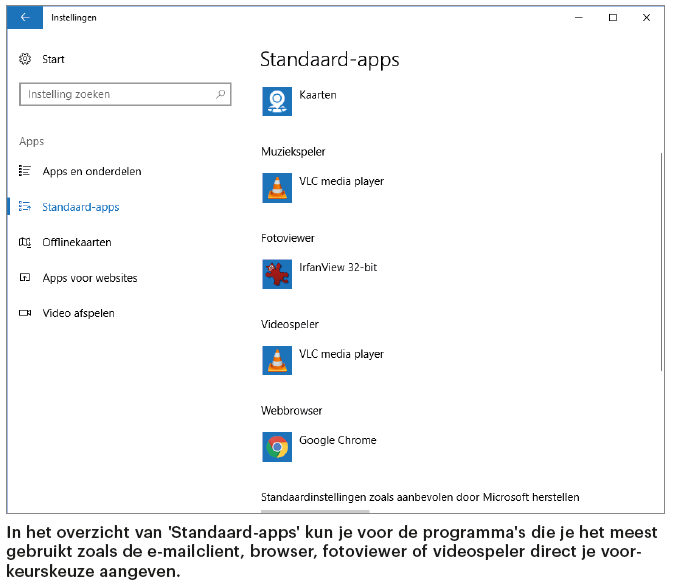 openen met programma bestand bestandstype Windows 10 Standaard-app Verkenner standaardprogramma bestandstype koppelen voorkeur instellen kiezen